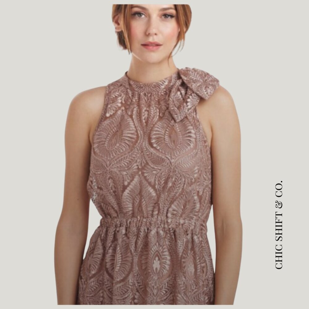 JS Collections Latte Midi Dress Size M